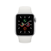 Фото — Apple Watch Series 5, 40 мм, алюминий серебристого цвета, спортивный ремешок белого цвета